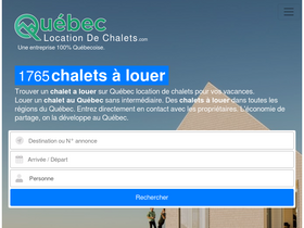'quebeclocationdechalets.com' screenshot