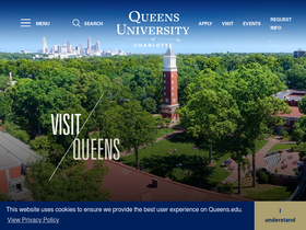 'queens.edu' screenshot