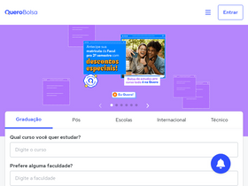 'querobolsa.com.br' screenshot