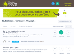 'question-orthographe.fr' screenshot