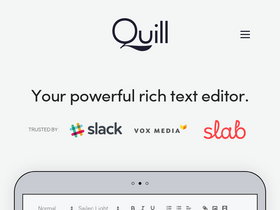 'quilljs.com' screenshot