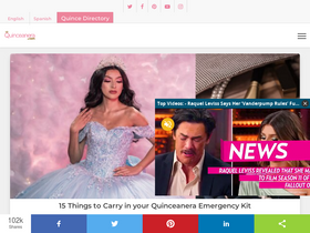 'quinceanera.com' screenshot