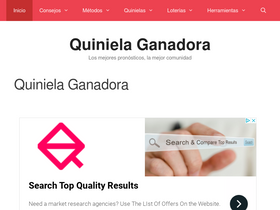 'quinielaganadora.com' screenshot