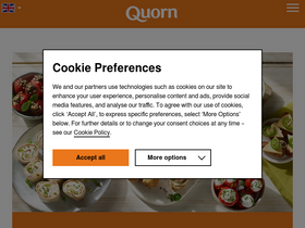 'quorn.co.uk' screenshot