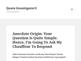 'quoteinvestigator.com' screenshot