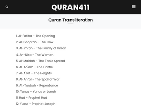 'quran411.com' screenshot