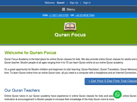 'quranfocus.com' screenshot