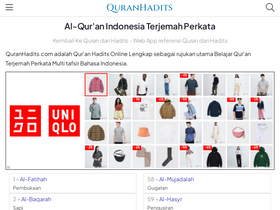 'quranhadits.com' screenshot