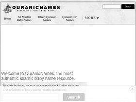 'quranicnames.com' screenshot