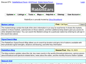 'rabbitears.info' screenshot