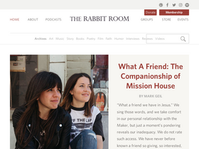 'rabbitroom.com' screenshot