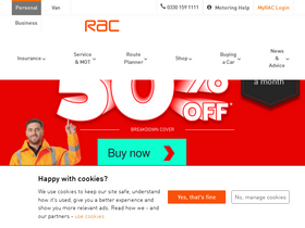 'rac.co.uk' screenshot