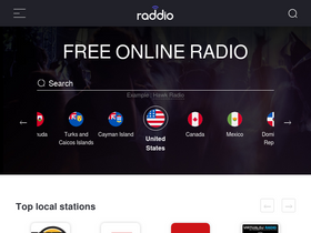 'raddio.net' screenshot