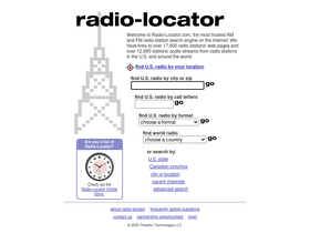'radio-locator.com' screenshot