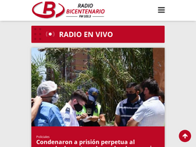 'radiobicentenario.com.ar' screenshot