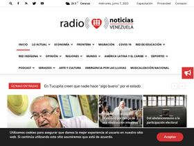 'radiofeyalegrianoticias.com' screenshot