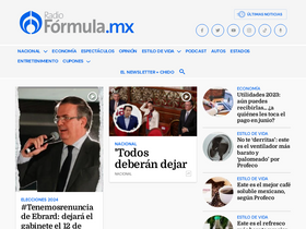 'radioformula.com.mx' screenshot