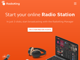 'radioking.com' screenshot