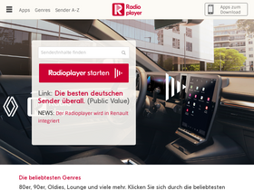'radioplayer.de' screenshot