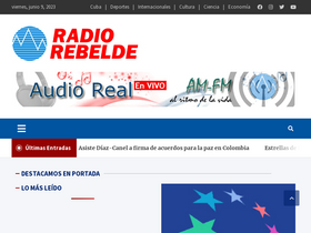 'radiorebelde.cu' screenshot