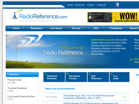'radioreference.com' screenshot