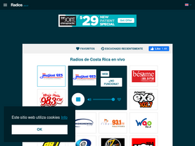 'radios.co.cr' screenshot