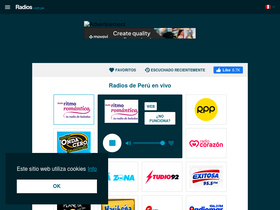 'radios.com.pe' screenshot
