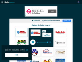 'radiosdecuba.com' screenshot