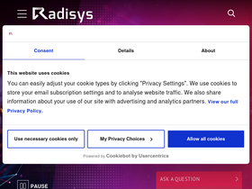 'radisys.com' screenshot