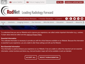 'radnet.com' screenshot