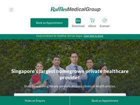 'rafflesmedicalgroup.com' screenshot