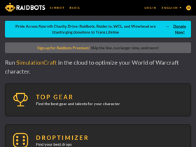 'raidbots.com' screenshot