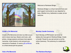 'rainbowsbridge.com' screenshot