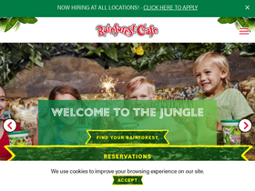 'rainforestcafe.com' screenshot