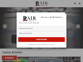 'rairfoundation.com' screenshot