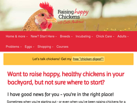 'raising-happy-chickens.com' screenshot