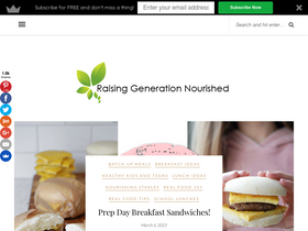 'raisinggenerationnourished.com' screenshot