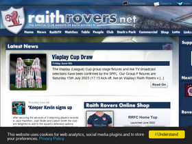 'raithrovers.net' screenshot