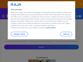'rajapack.co.uk' screenshot