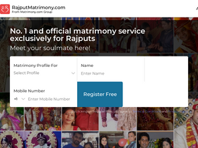 'rajputmatrimony.com' screenshot