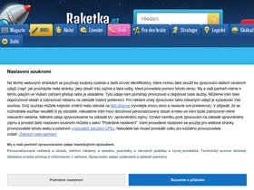 'raketka.cz' screenshot