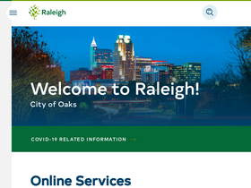'raleighnc.gov' screenshot