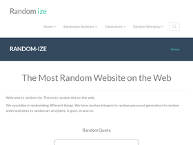 'random-ize.com' screenshot