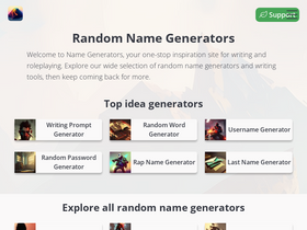 'randomnamegenerators.com' screenshot