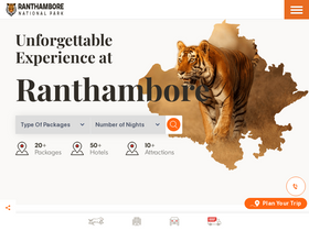 'ranthamborenationalpark.com' screenshot