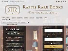 'raptisrarebooks.com' screenshot