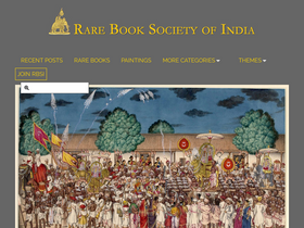 'rarebooksocietyofindia.org' screenshot
