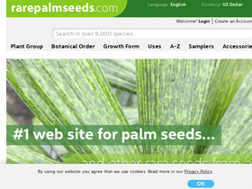 'rarepalmseeds.com' screenshot