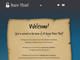 'rarethief.com' screenshot