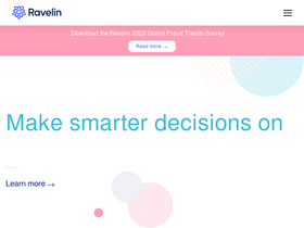 'ravelin.com' screenshot